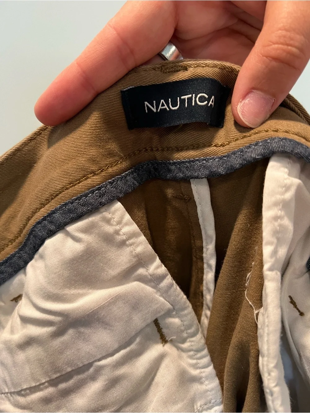Nautica Deck Short Classic Fit Stretch Men’s Vintage Shorts Brown Size 40W